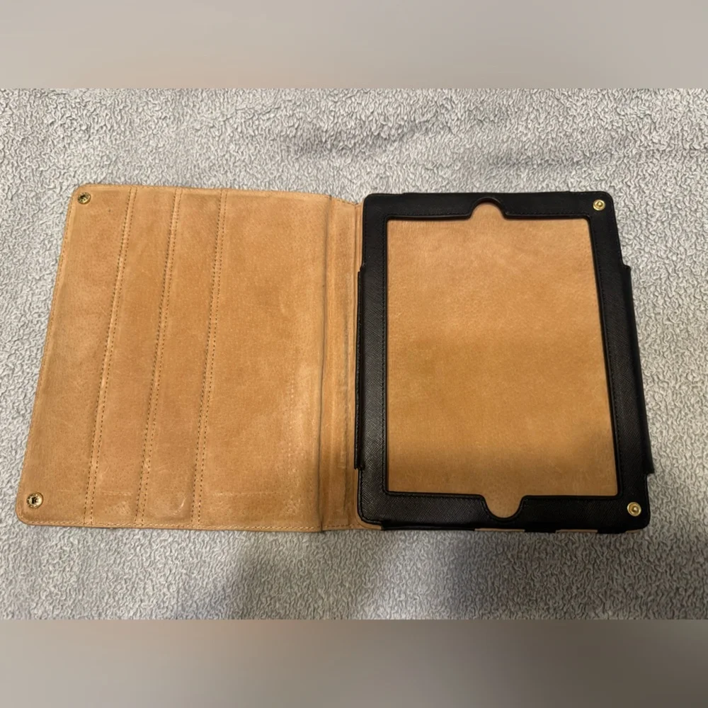 Tory Burch Black and Gold iPad Case